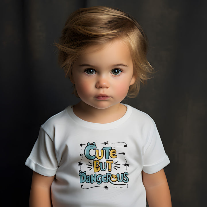 "Cute but dangerous" Baby Short Sleeve T-Shirt