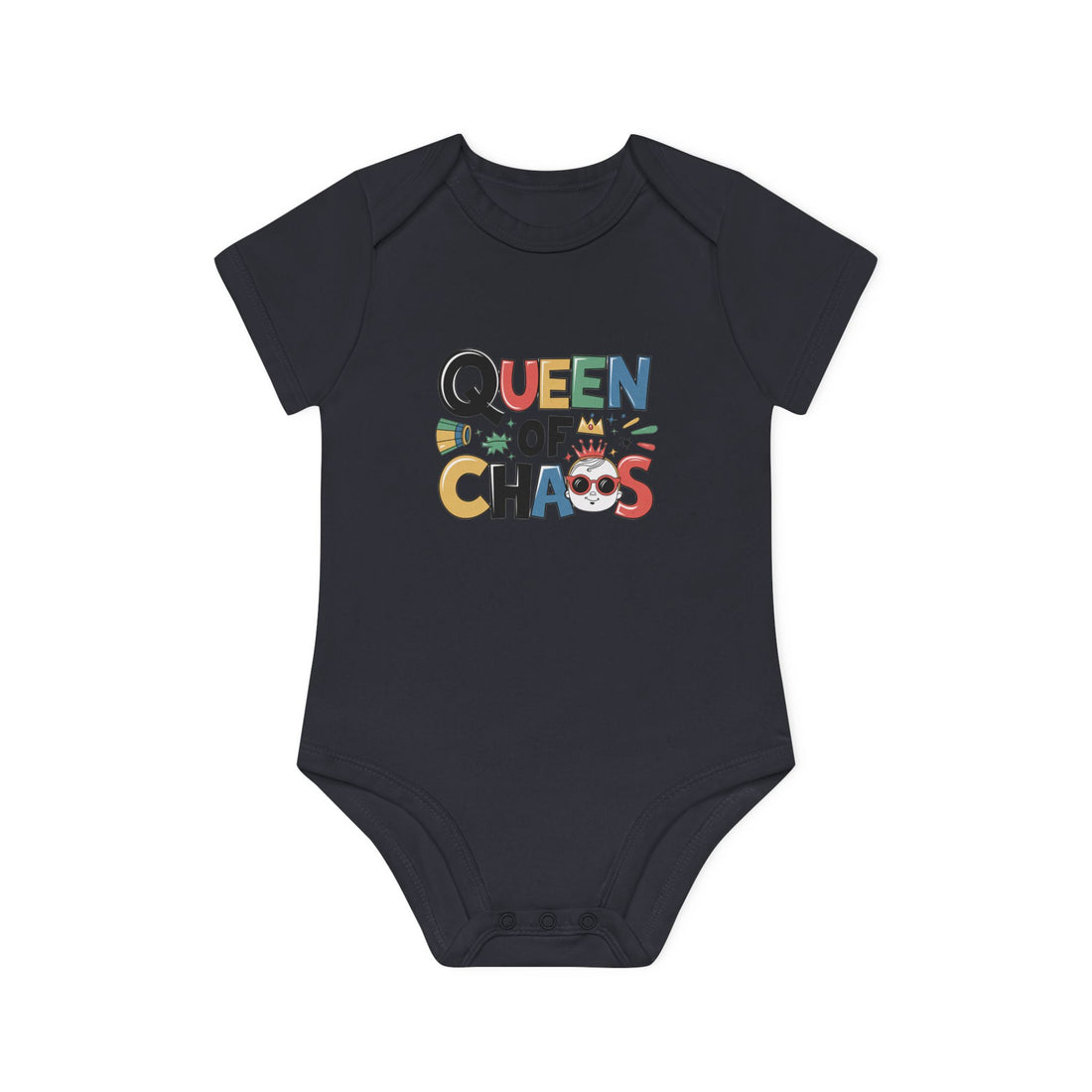 "Queen of chaos" Baby Organic Short Sleeve Bodysuit