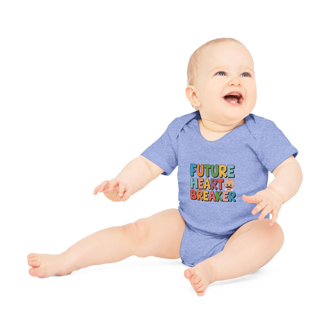 "Future heartbreaker" Baby Organic Short Sleeve Bodysuit