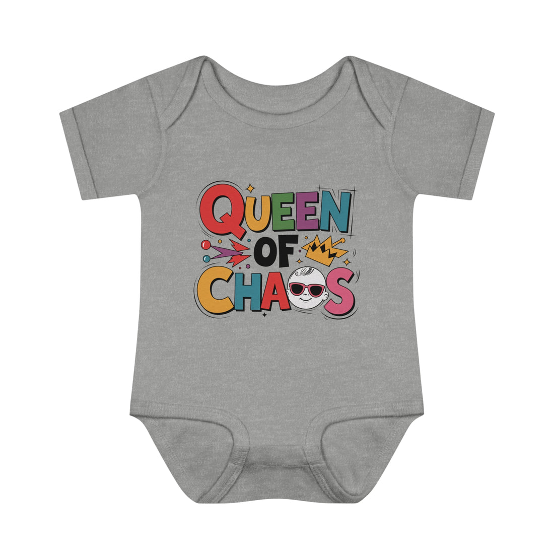 "Queen of chaos" Infant Baby Rib Bodysuit