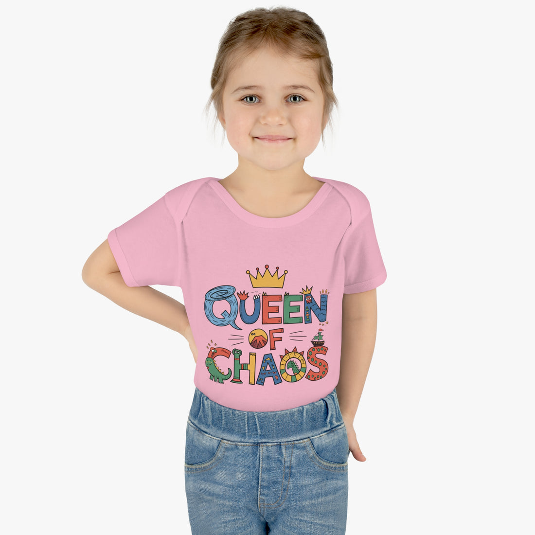 "Queen of chaos" Infant Baby Rib Bodysuit