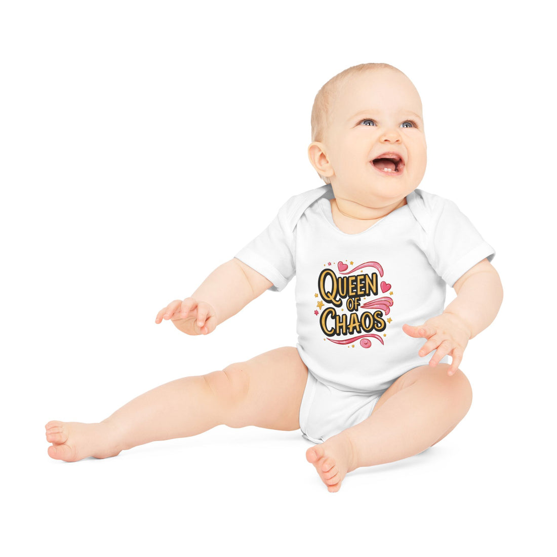 "Queen of chaos" Baby Organic Short Sleeve Bodysuit