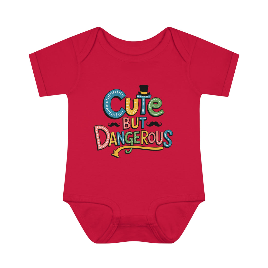 "Cute but dangerous" Infant Baby Rib Bodysuit