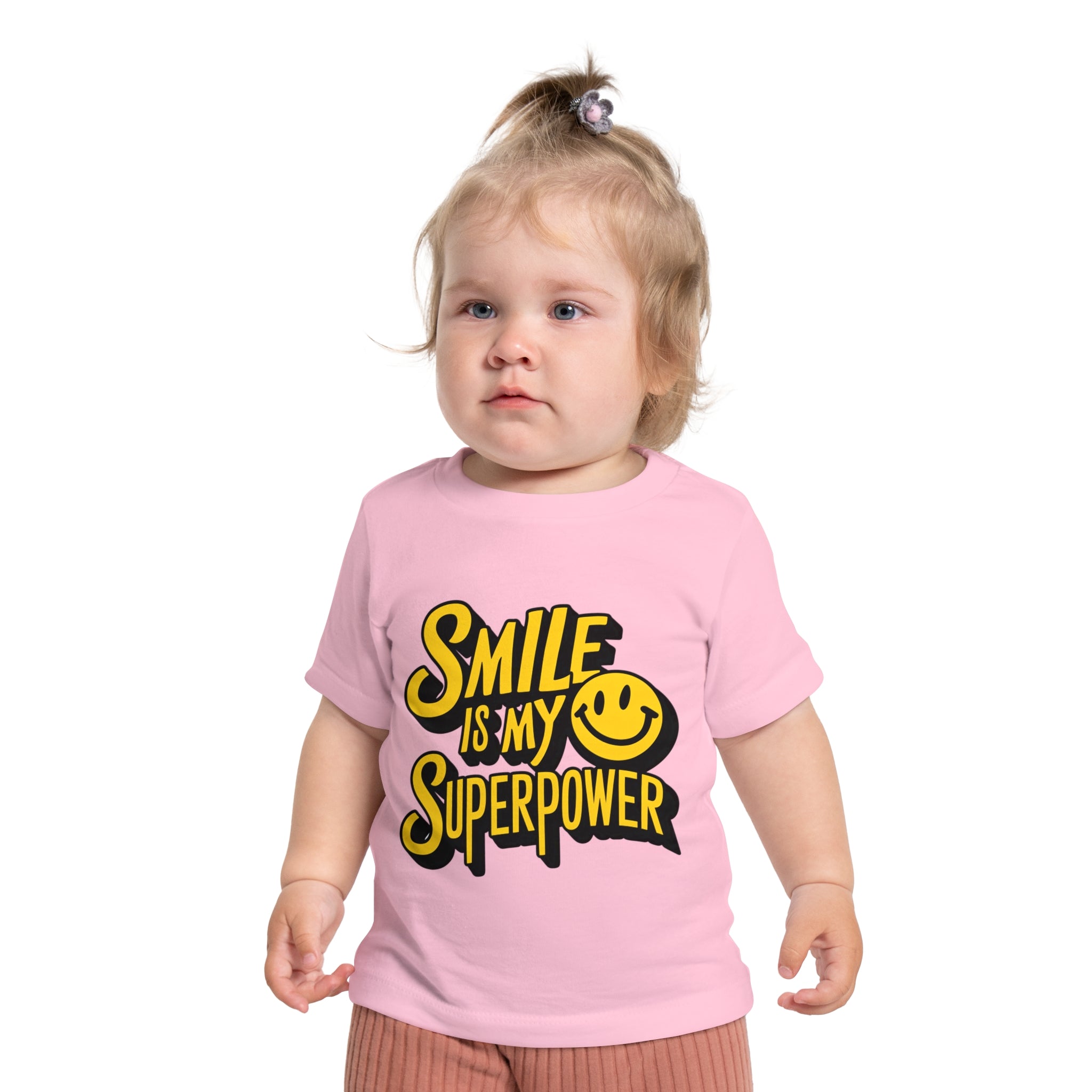 "Smile is my superpower" Baby Short Sleeve T-Shirt