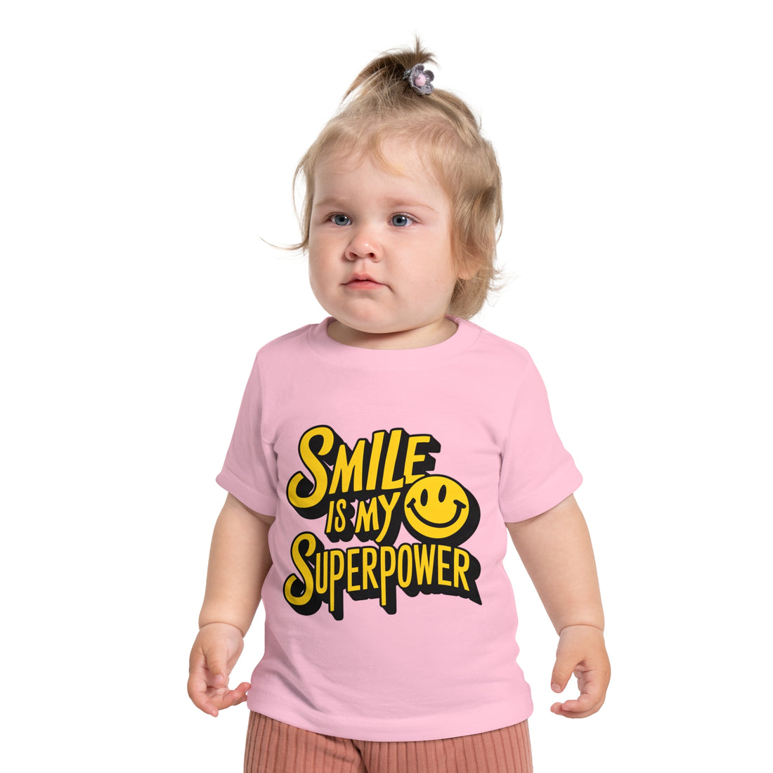 "Smile is my superpower" Baby Short Sleeve T-Shirt