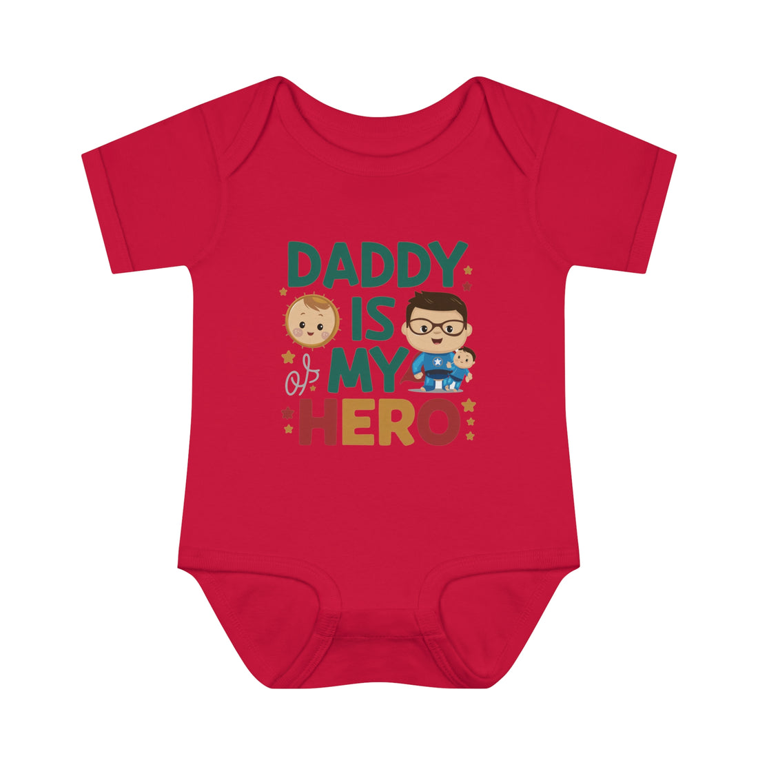 "Daddy is my hero" Infant Baby Rib Bodysuit