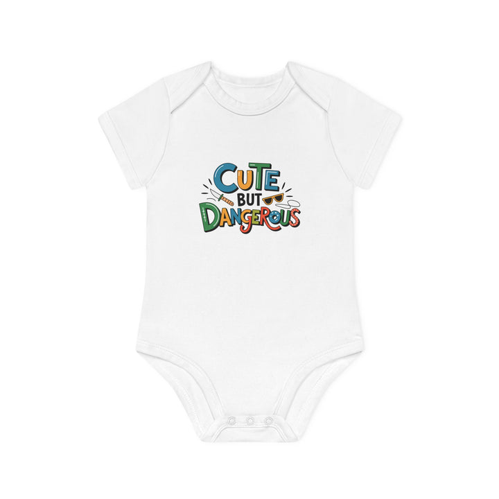 "Cute but dangerous" Baby Organic Short Sleeve Bodysuit