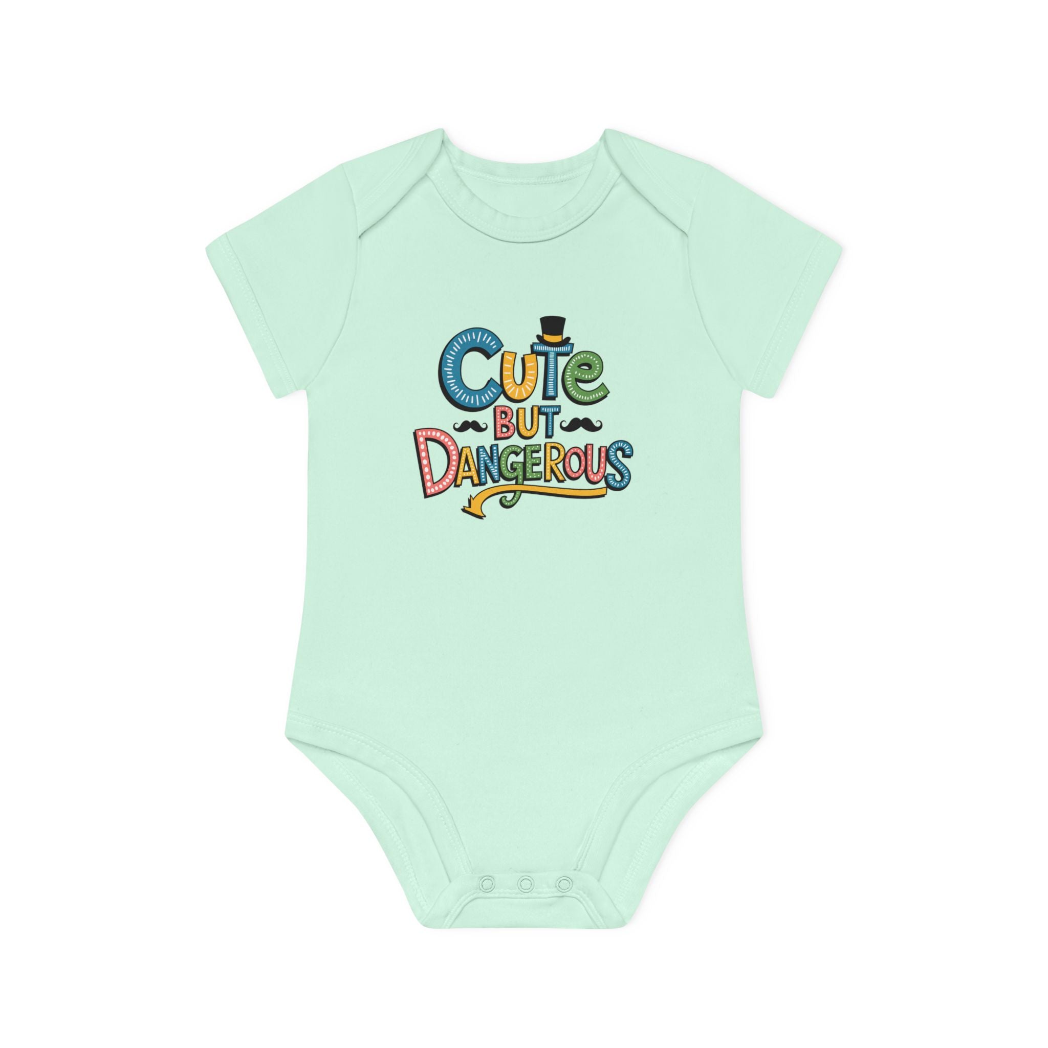 "Cute but dangerous" Baby Organic Short Sleeve Bodysuit