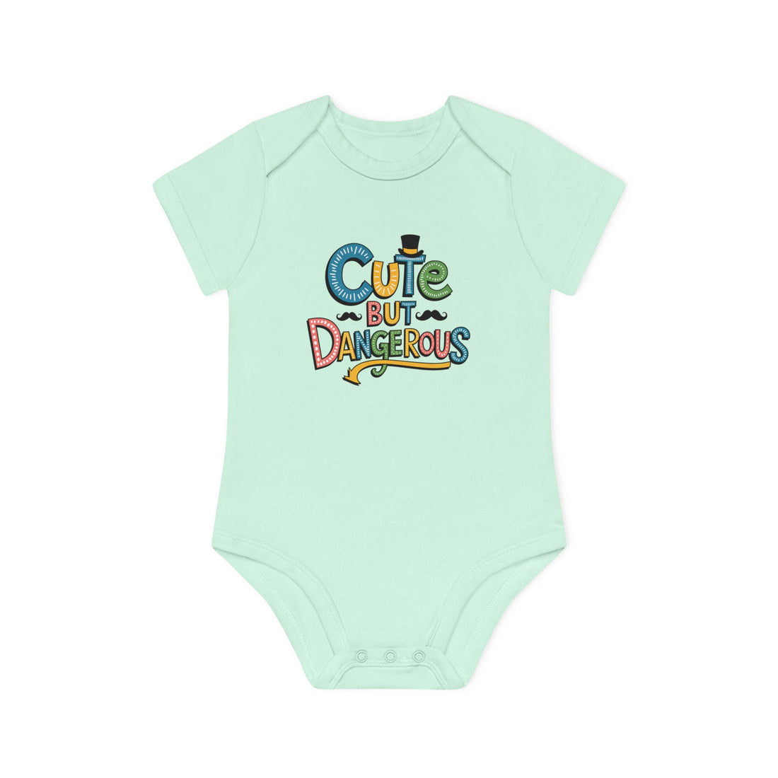 "Cute but dangerous" Baby Organic Short Sleeve Bodysuit