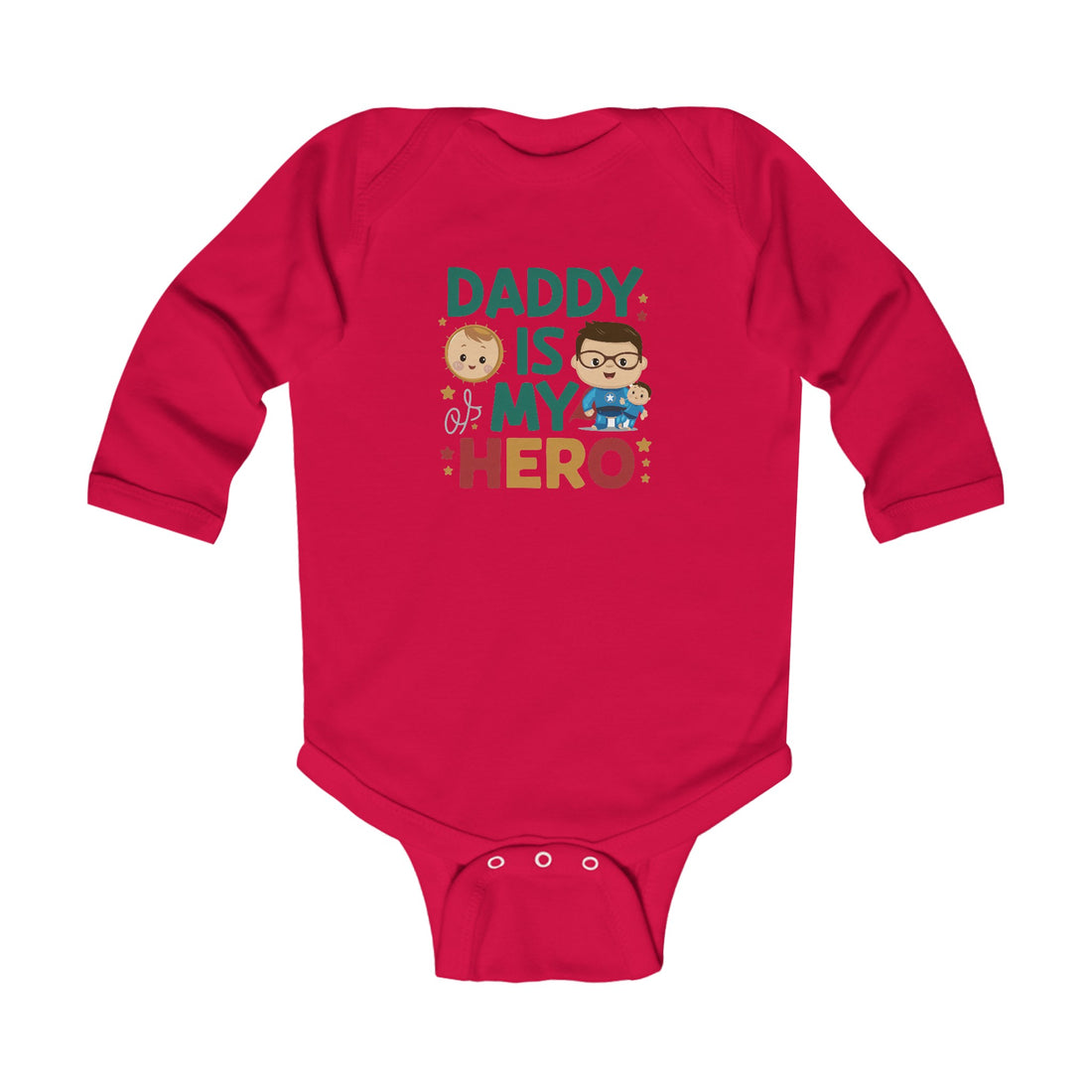 "Daddy is my hero" Infant Long Sleeve Bodysuit