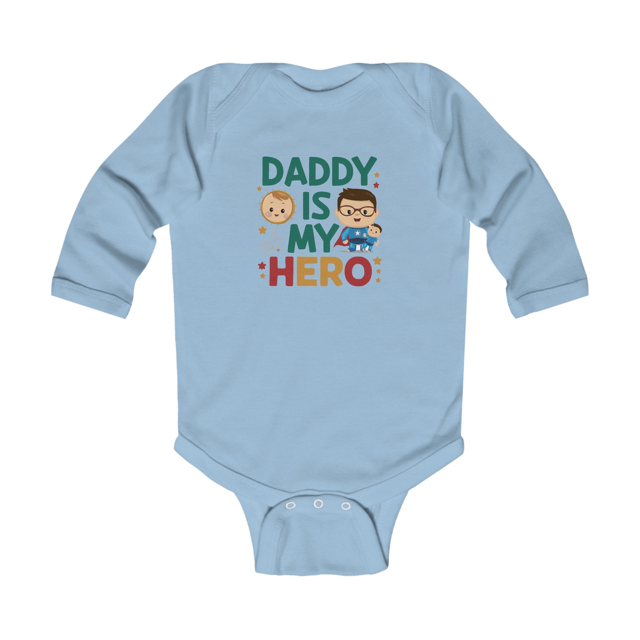 "Daddy is my hero" Infant Long Sleeve Bodysuit
