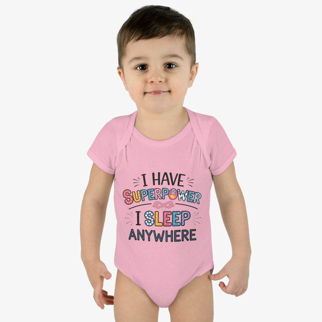 "I have superpower, I sleep anywhere" Infant Baby Rib Bodysuit