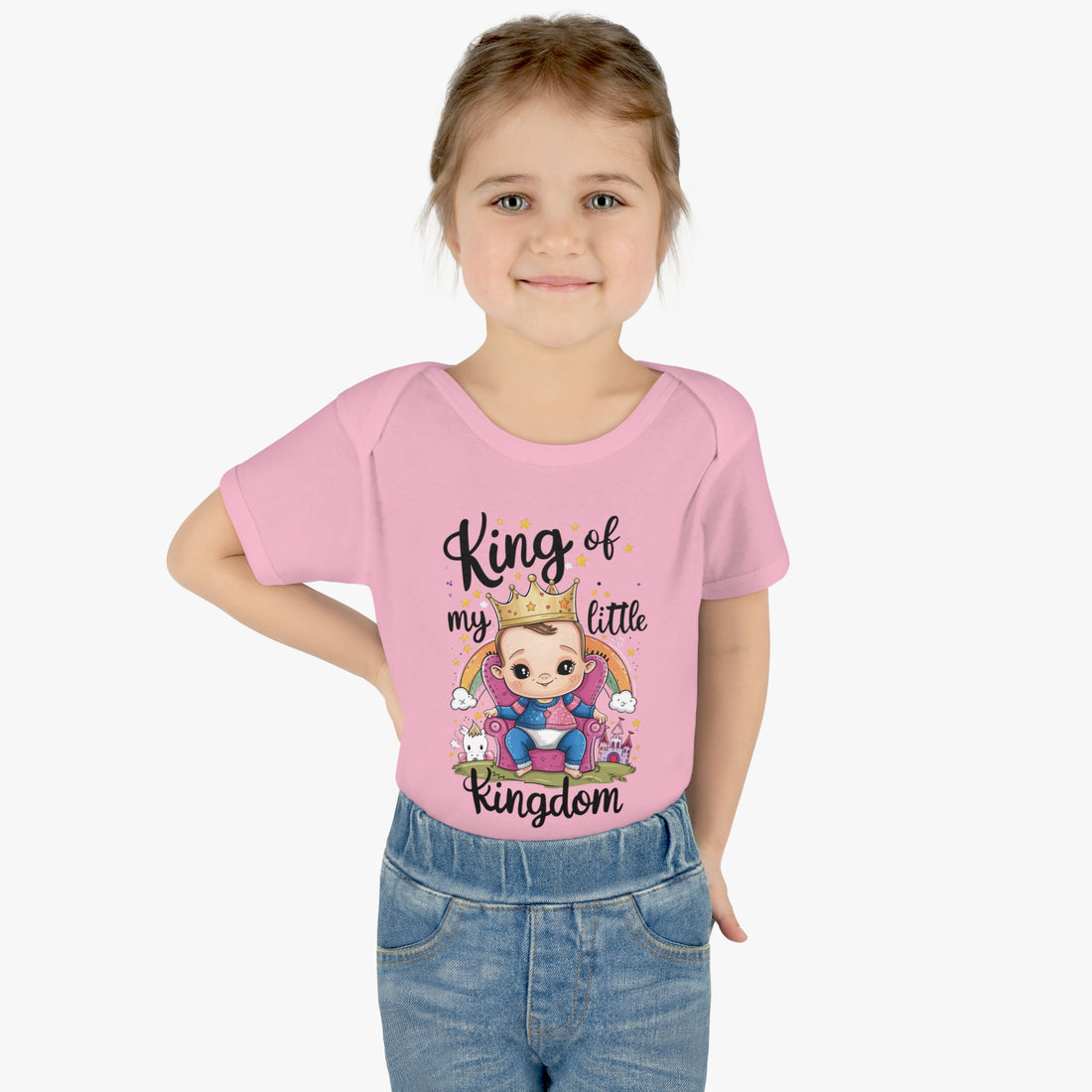 "King of my little kingdom" Infant Baby Rib Bodysuit