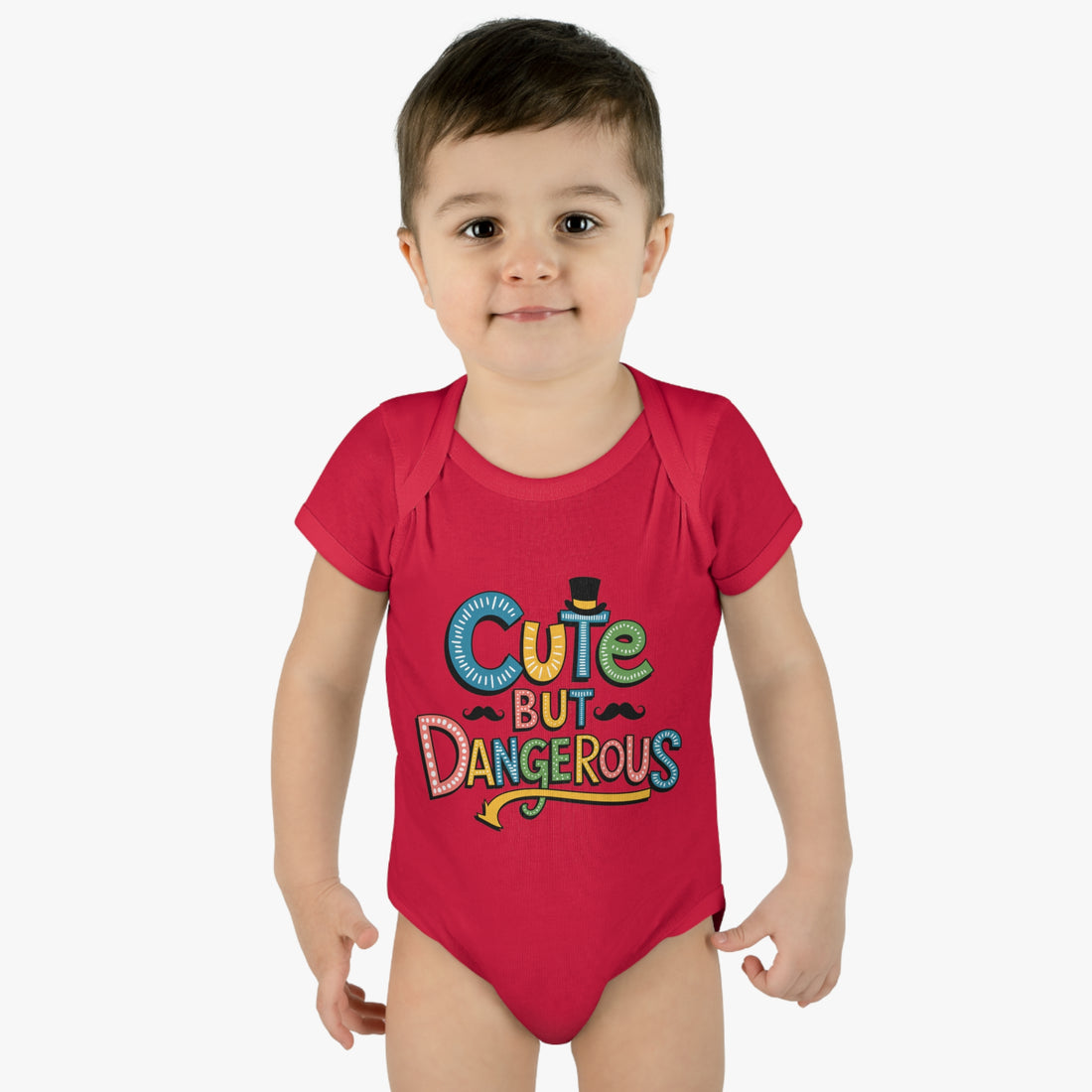 "Cute but dangerous" Infant Baby Rib Bodysuit