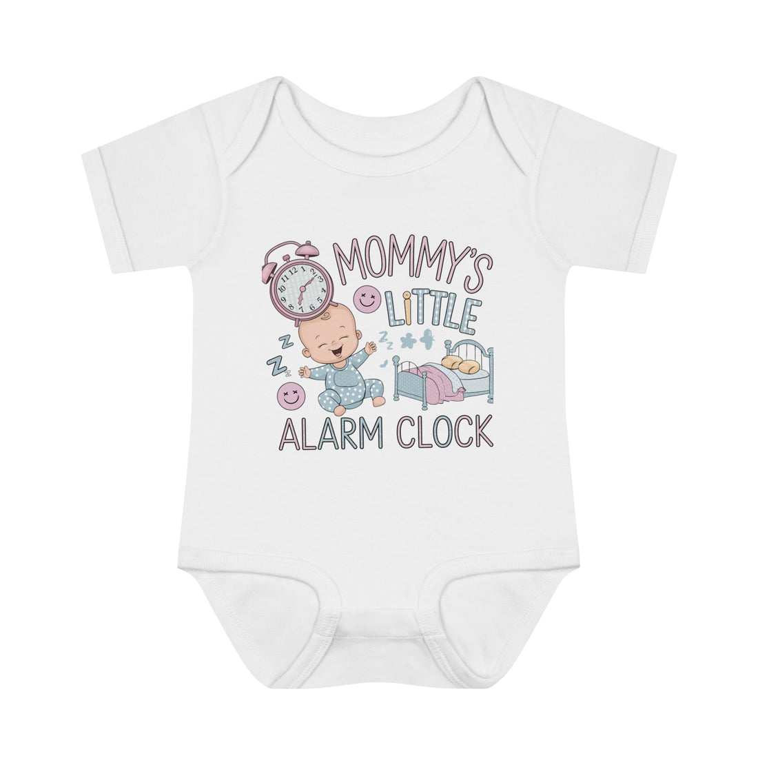 "Mommy's little alarm clock" Infant Baby Rib Bodysuit