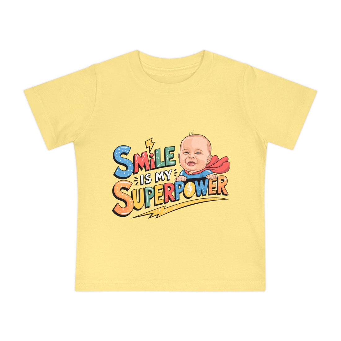 "Smile is my superpower" Baby Short Sleeve T-Shirt