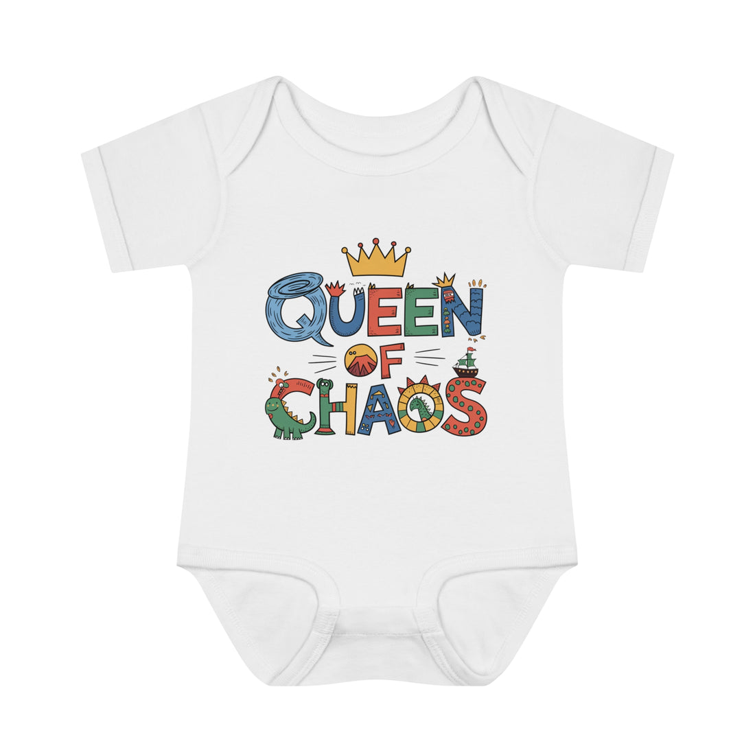 "Queen of chaos" Infant Baby Rib Bodysuit