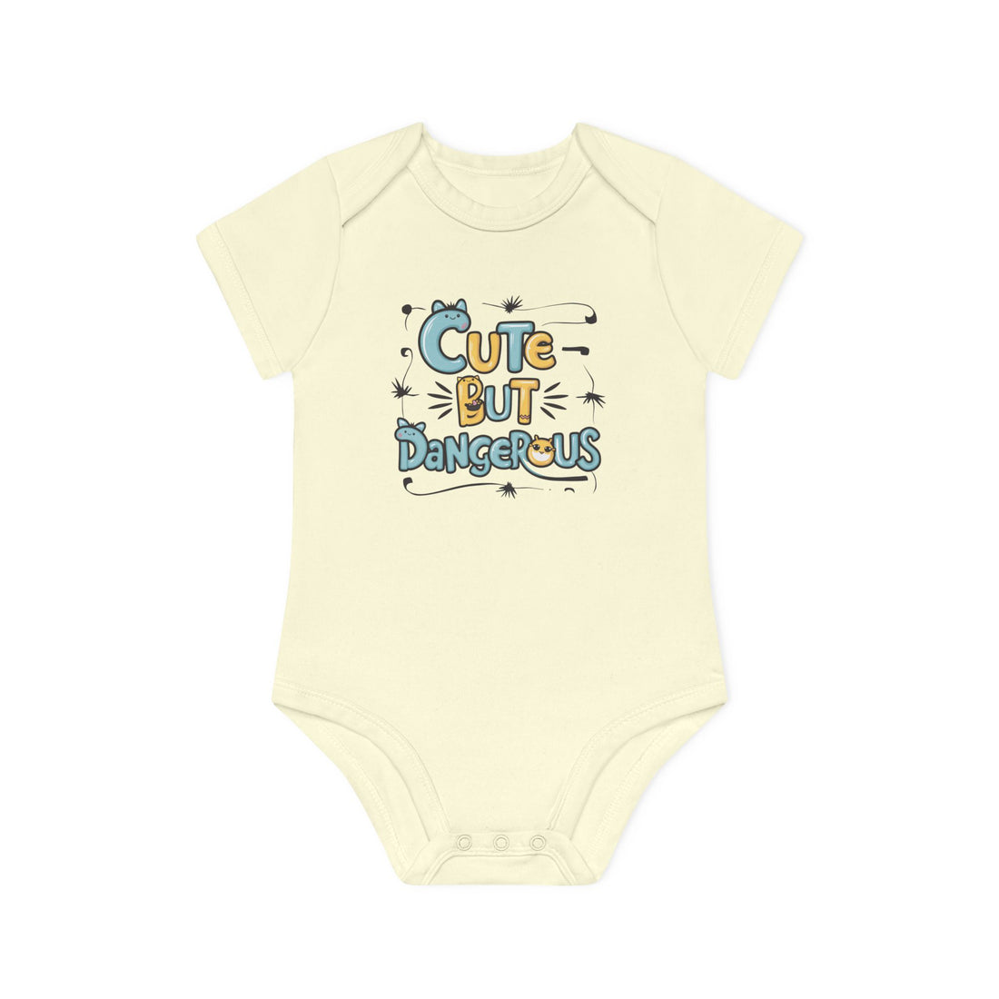 "Cute but dangerous" Baby Organic Short Sleeve Bodysuit