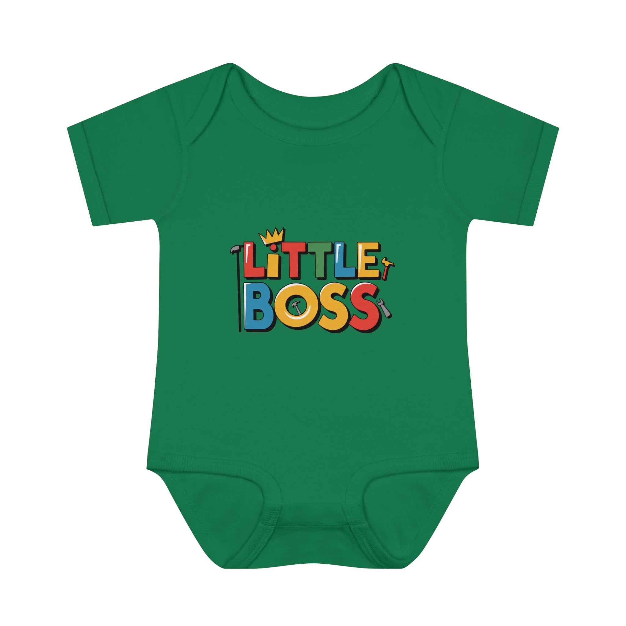 "Little boss" Infant Baby Rib Bodysuit