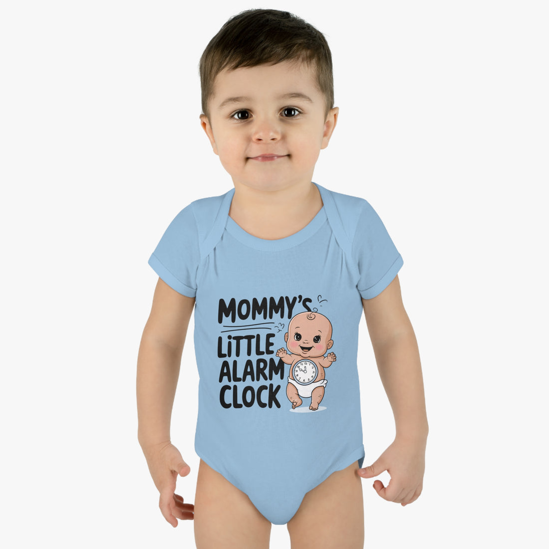 "Mommy's little alarm clock" Infant Baby Rib Bodysuit