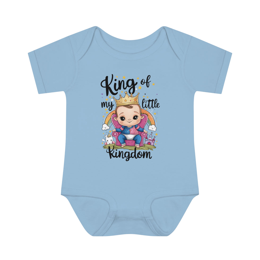 "King of my little kingdom" Infant Baby Rib Bodysuit