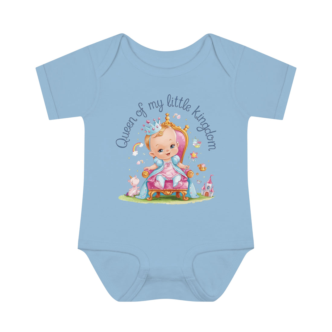 "Queen of my little kingdom" Infant Baby Rib Bodysuit