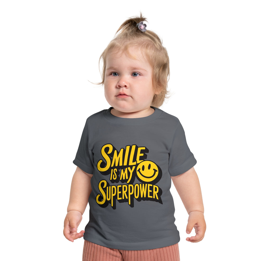 "Smile is my superpower" Baby Short Sleeve T-Shirt