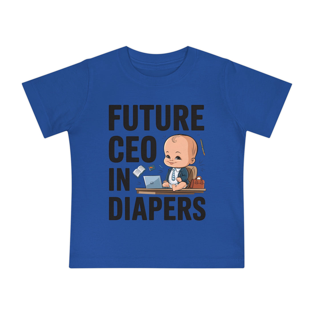 "Future CEO in diapers" Baby Short Sleeve T-Shirt