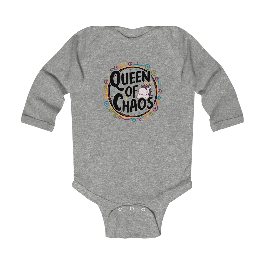 "Queen of chaos" Infant Long Sleeve Bodysuit