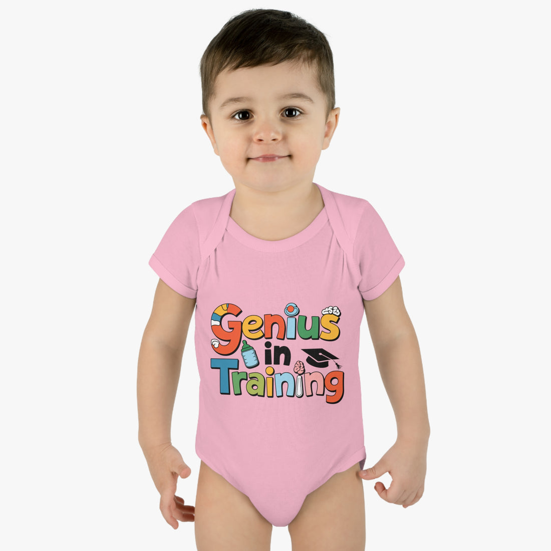 "Genius in training" Infant Baby Rib Bodysuit