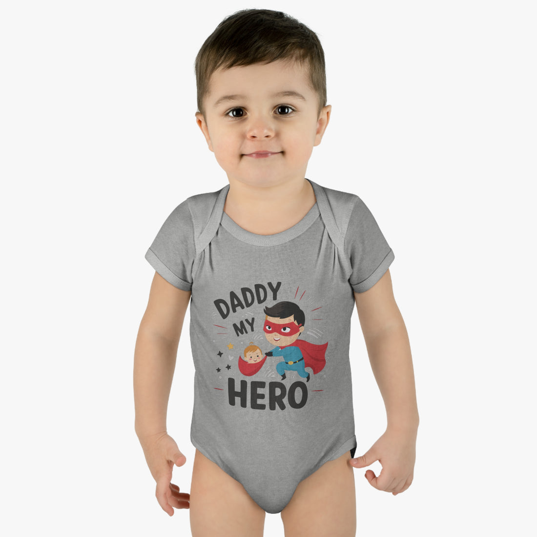 "Daddy is my hero" Infant Baby Rib Bodysuit