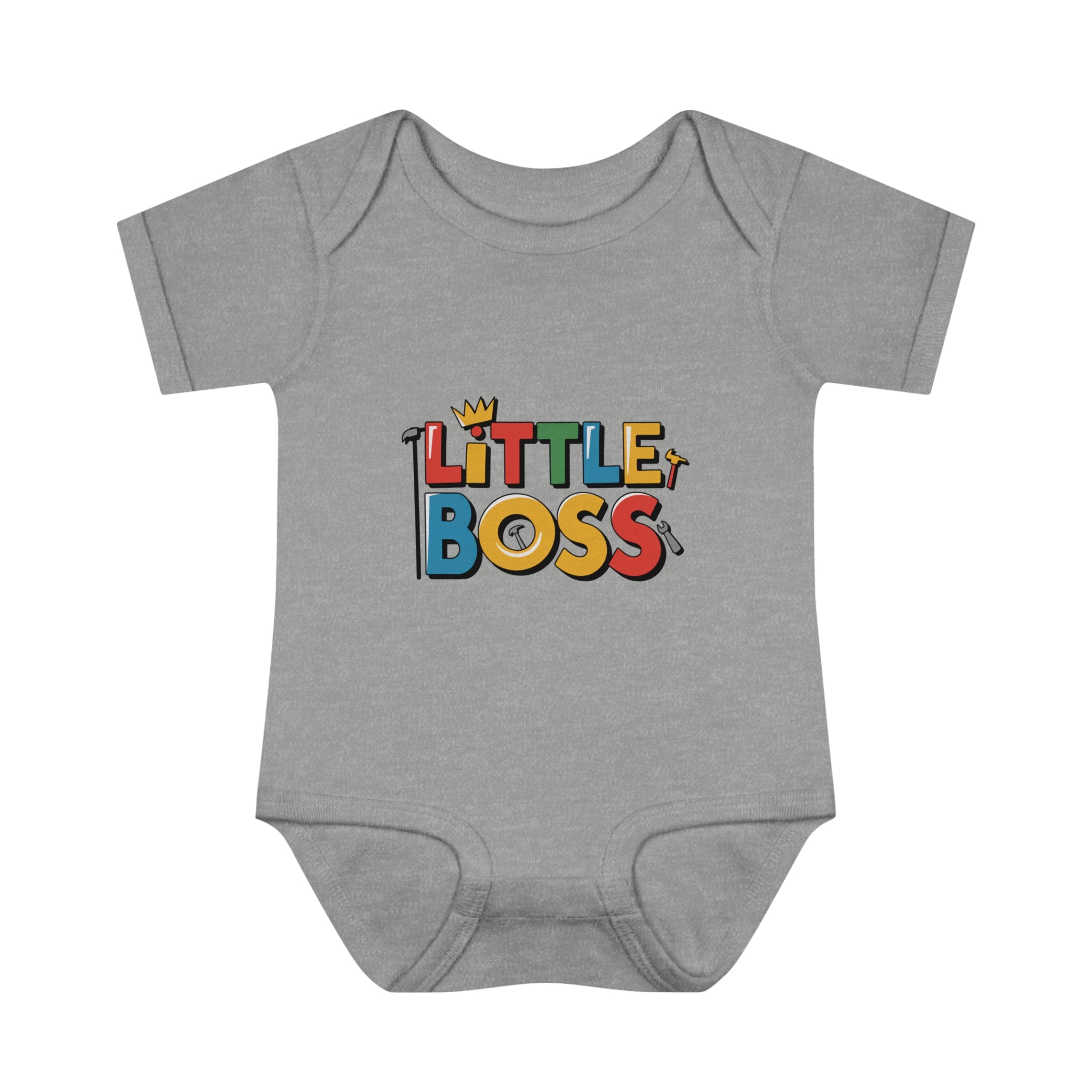 "Little boss" Infant Baby Rib Bodysuit
