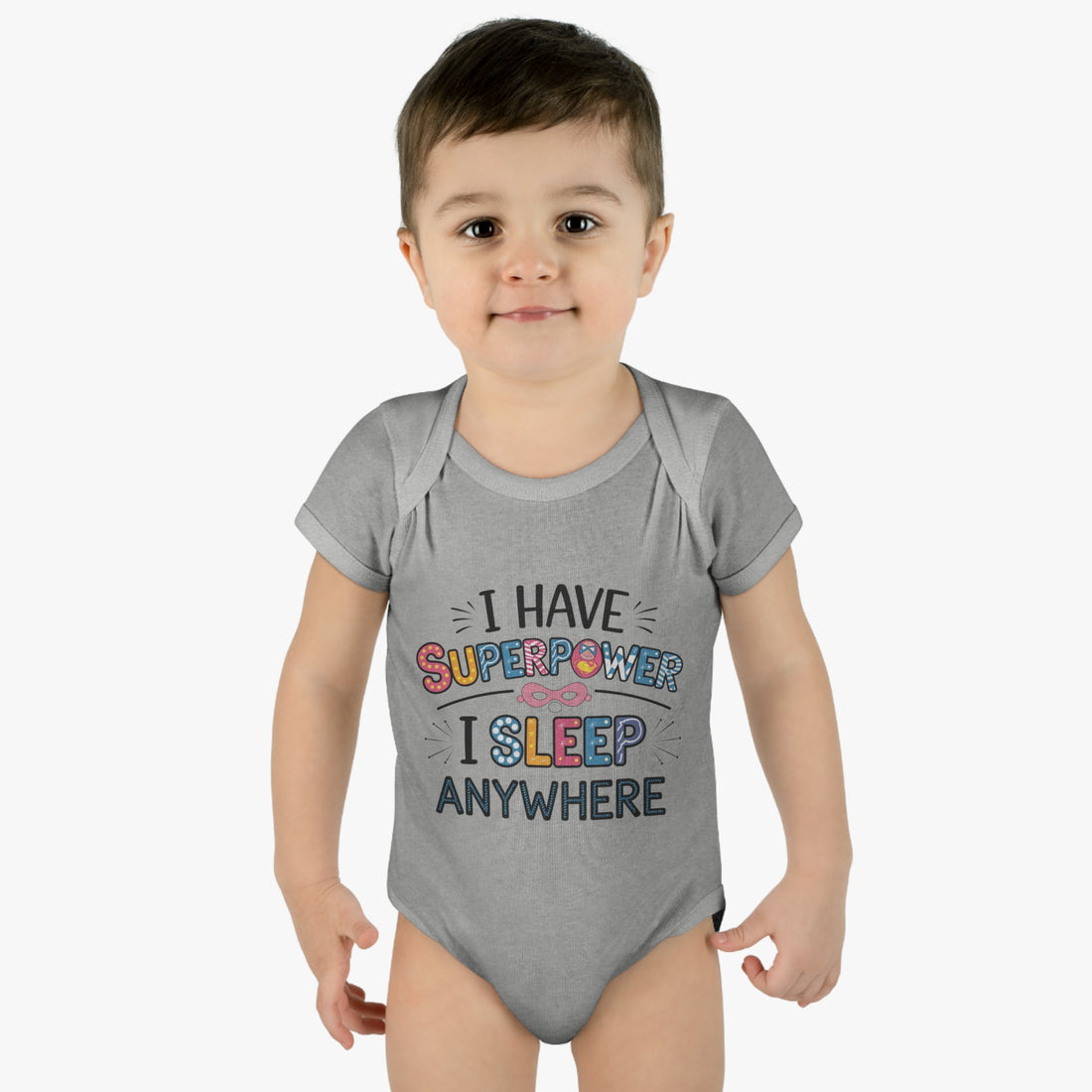 "I have superpower, I sleep anywhere" Infant Baby Rib Bodysuit