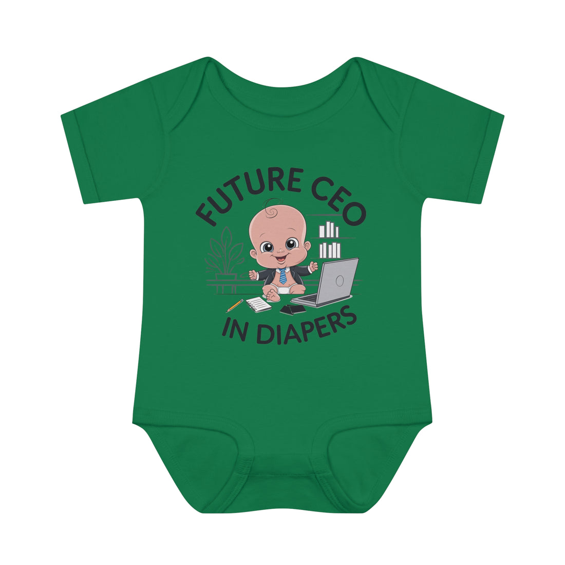 "Future CEO in diapers" Infant Baby Rib Bodysuit