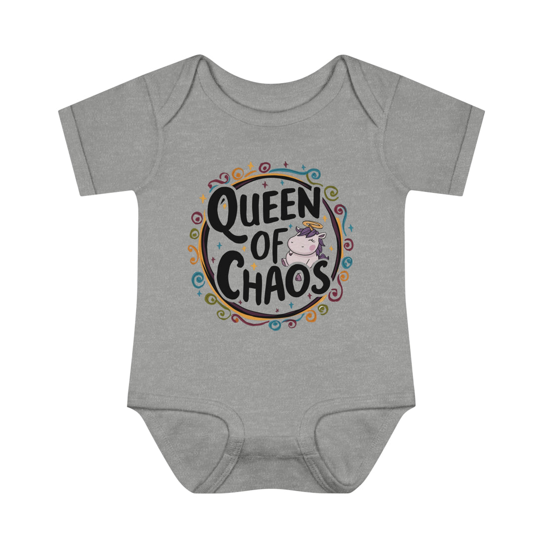 "Queen of chaos" Infant Baby Rib Bodysuit