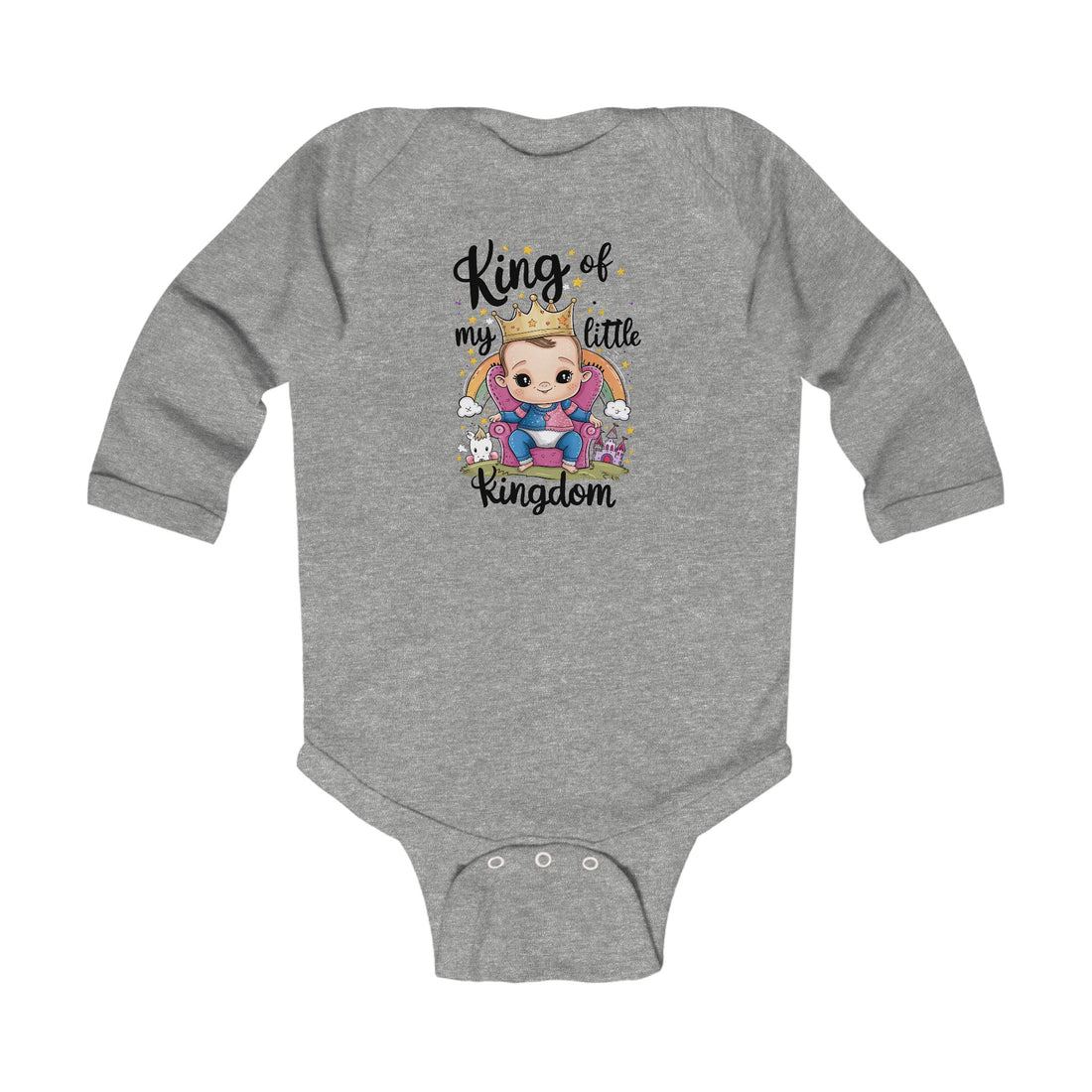 "King of my little kingdom" Infant Long Sleeve Bodysuit