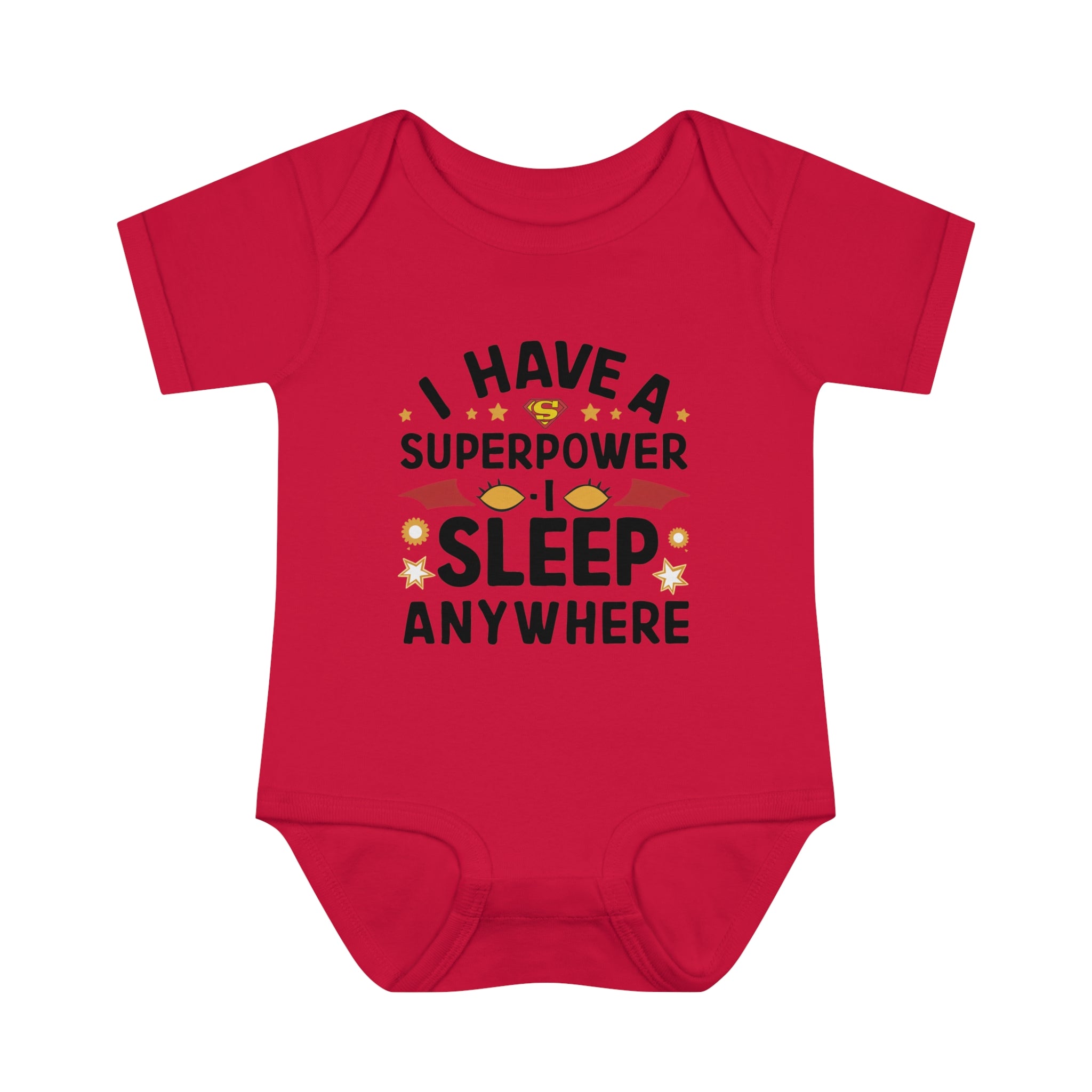 "I have a superpower I sleep anywhere" Infant Baby Rib Bodysuit