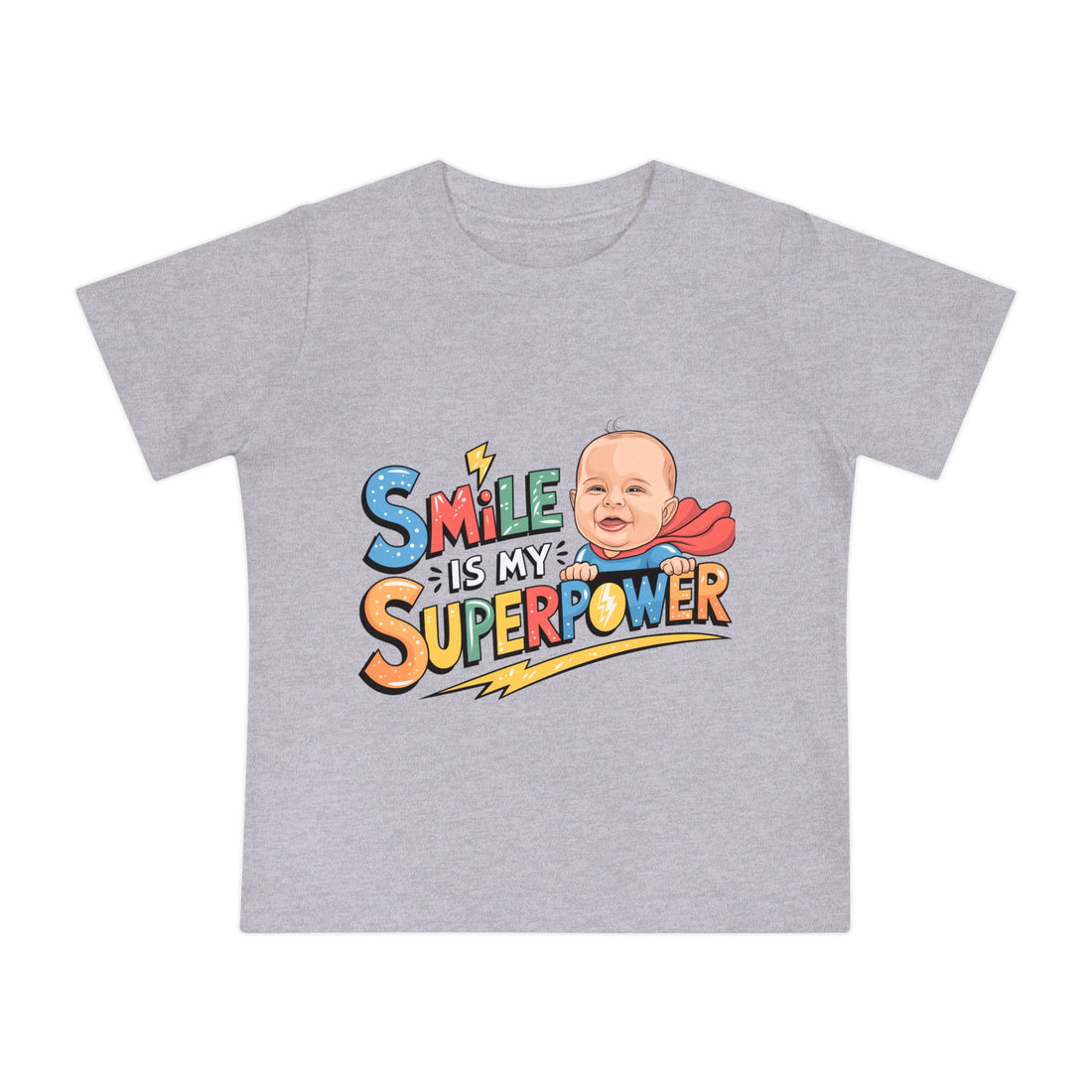 "Smile is my superpower" Baby Short Sleeve T-Shirt