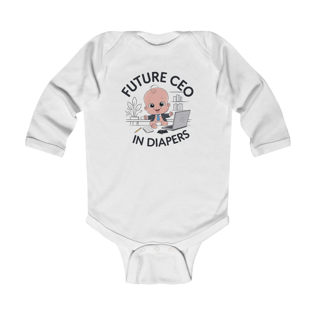 "Future CEO in diapers" Infant Long Sleeve Bodysuit