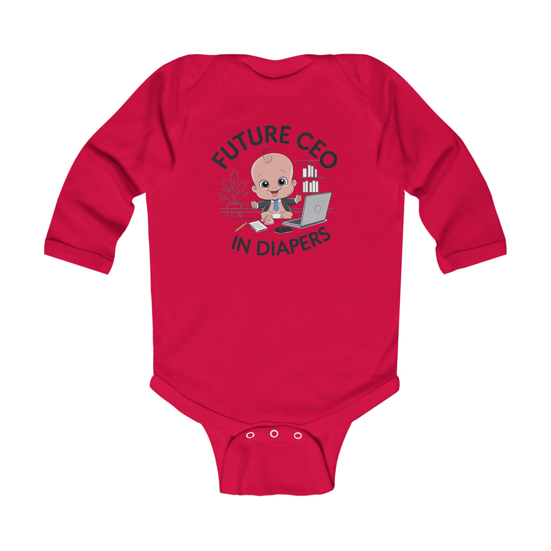 "Future CEO in diapers" Infant Long Sleeve Bodysuit