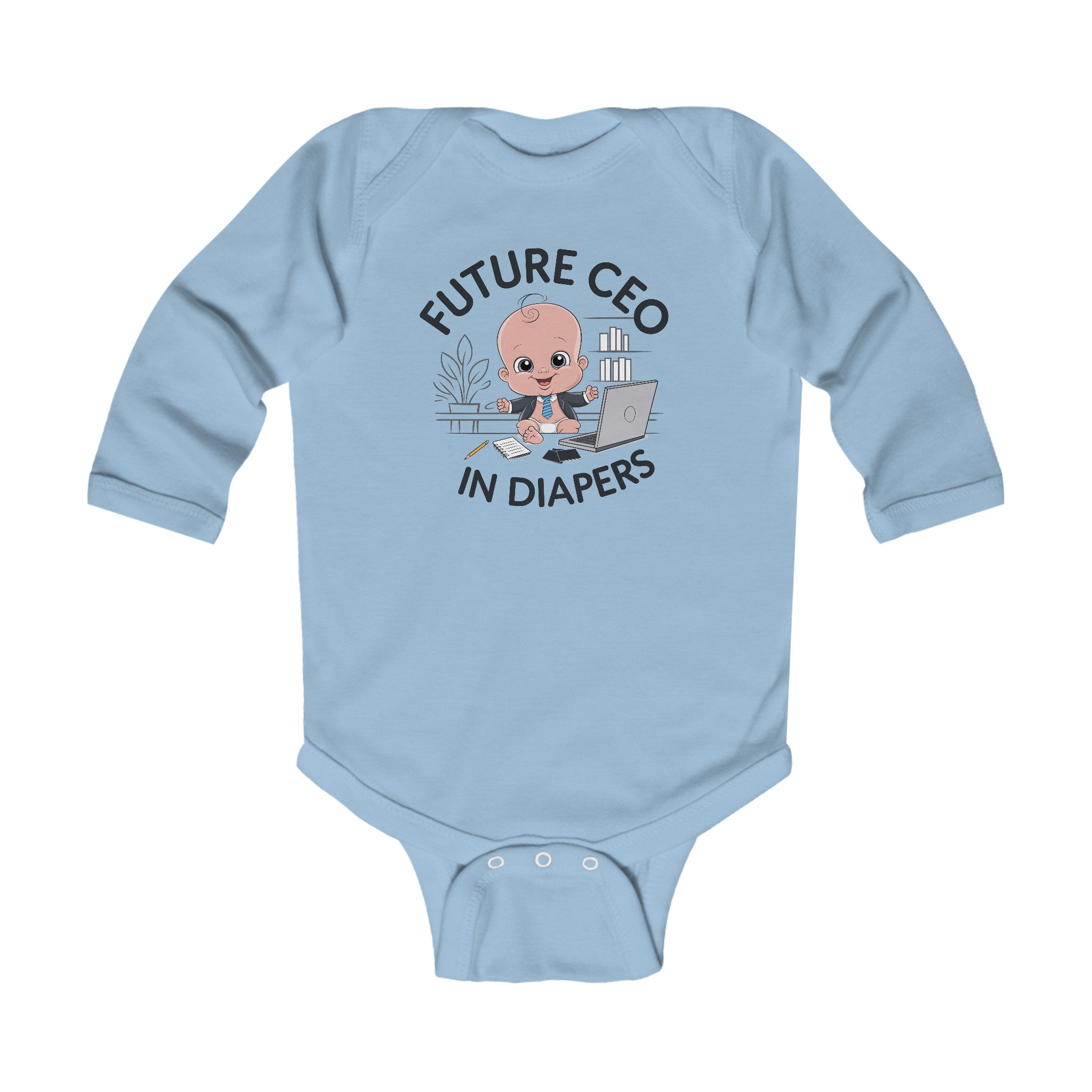 "Future CEO in diapers" Infant Long Sleeve Bodysuit