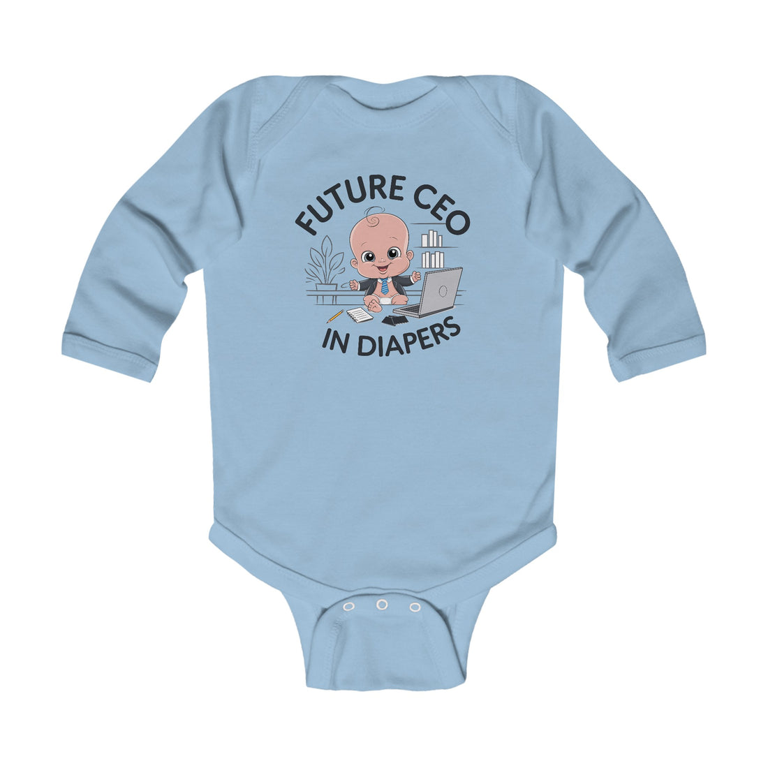 "Future CEO in diapers" Infant Long Sleeve Bodysuit