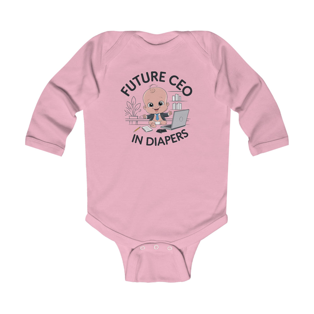 "Future CEO in diapers" Infant Long Sleeve Bodysuit