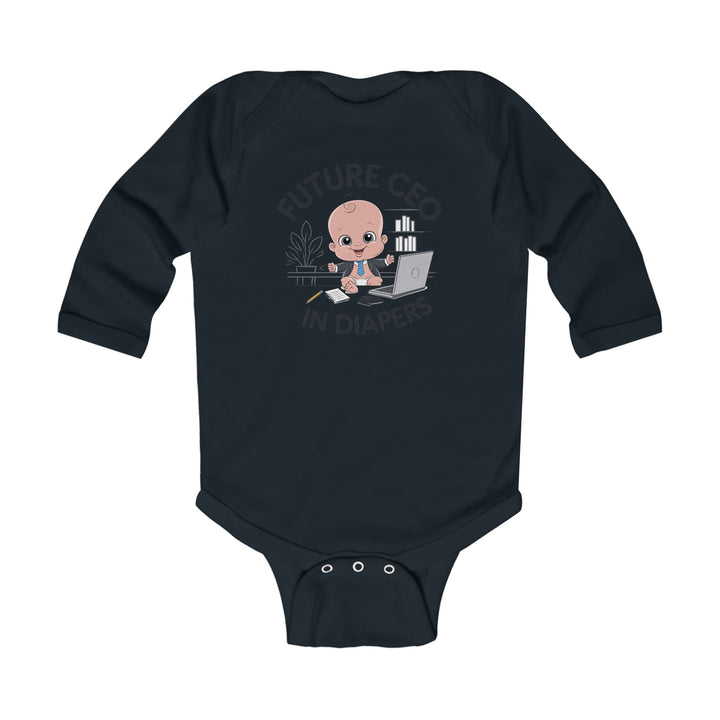 "Future CEO in diapers" Infant Long Sleeve Bodysuit