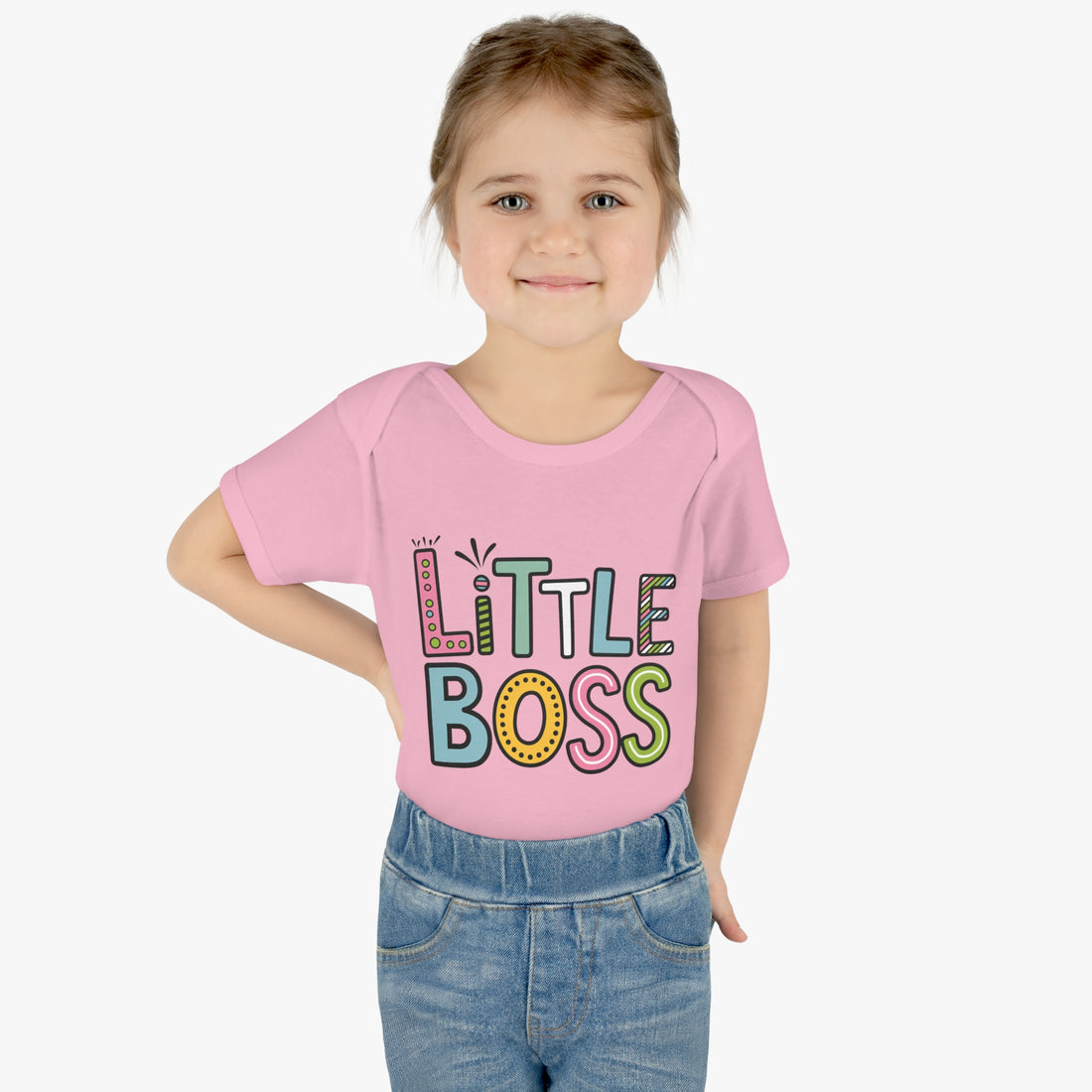 "Little boss" Infant Baby Rib Bodysuit