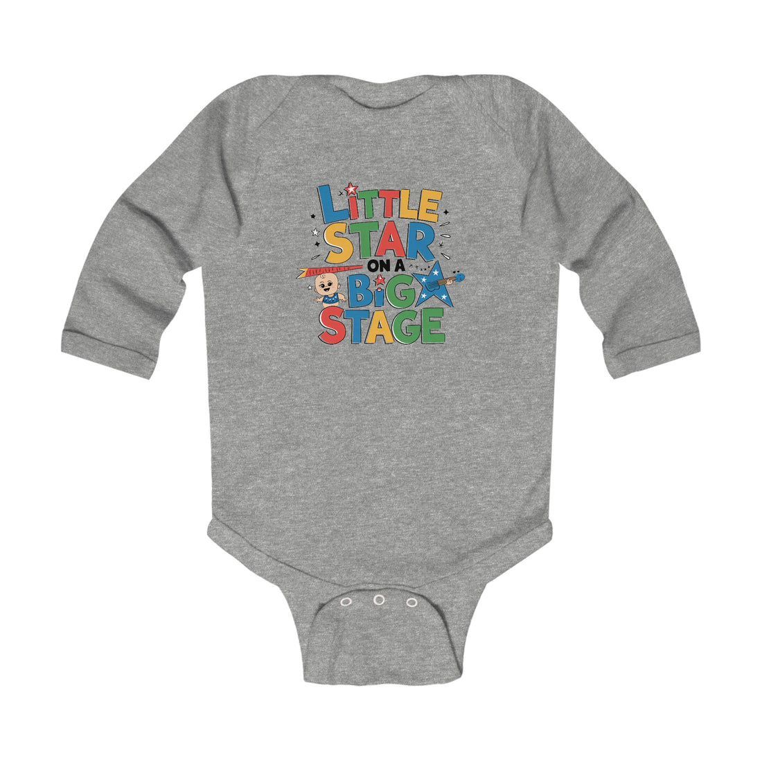 "Little star on a big stage" Infant Long Sleeve Bodysuit