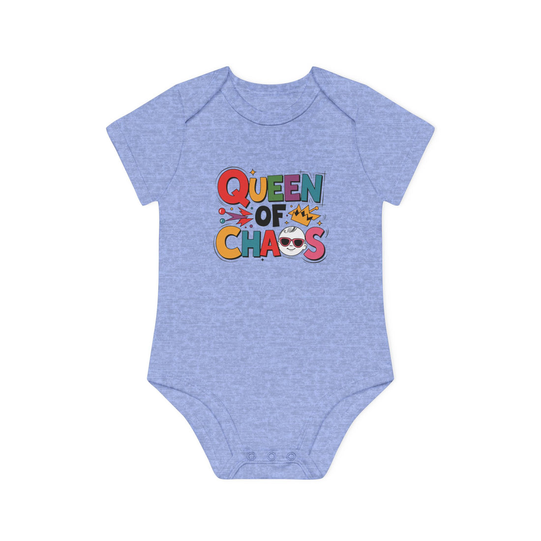 "Queen of chaos" Baby Organic Short Sleeve Bodysuit