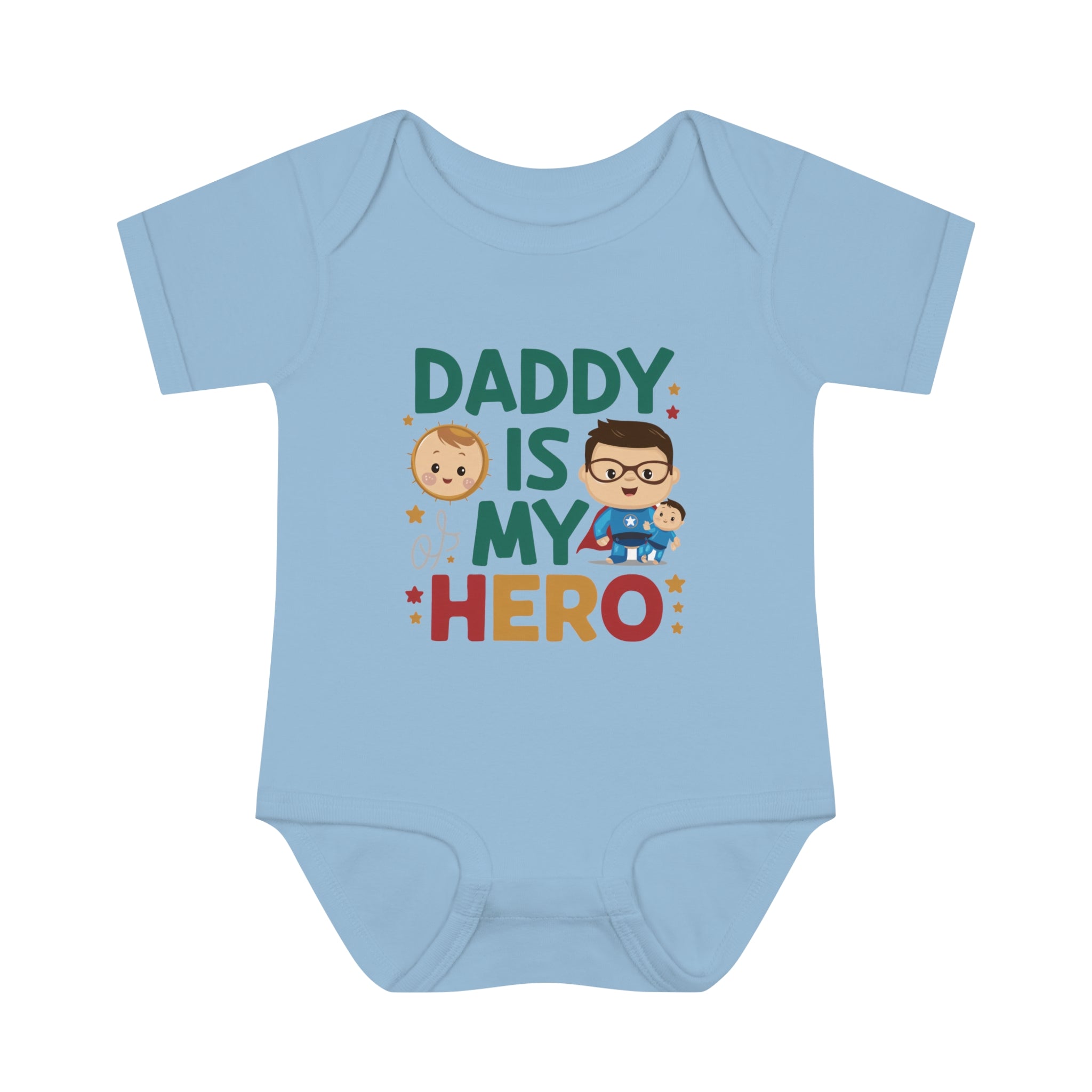 "Daddy is my hero" Infant Baby Rib Bodysuit