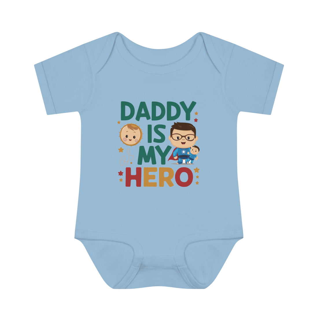 "Daddy is my hero" Infant Baby Rib Bodysuit