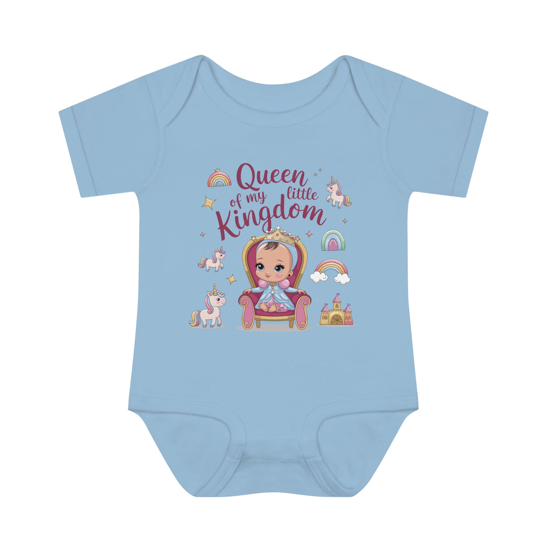 "Queen of my little kingdom" Infant Baby Rib Bodysuit